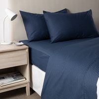 Juego De Sábana 180 Hilos Panal Azul