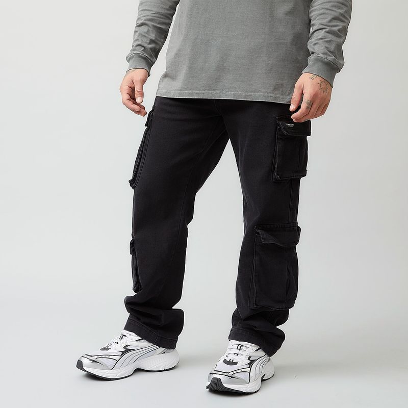 AMERICANINO - Jeans Cargo Straight Americanino Hombre Algodón Multipocket