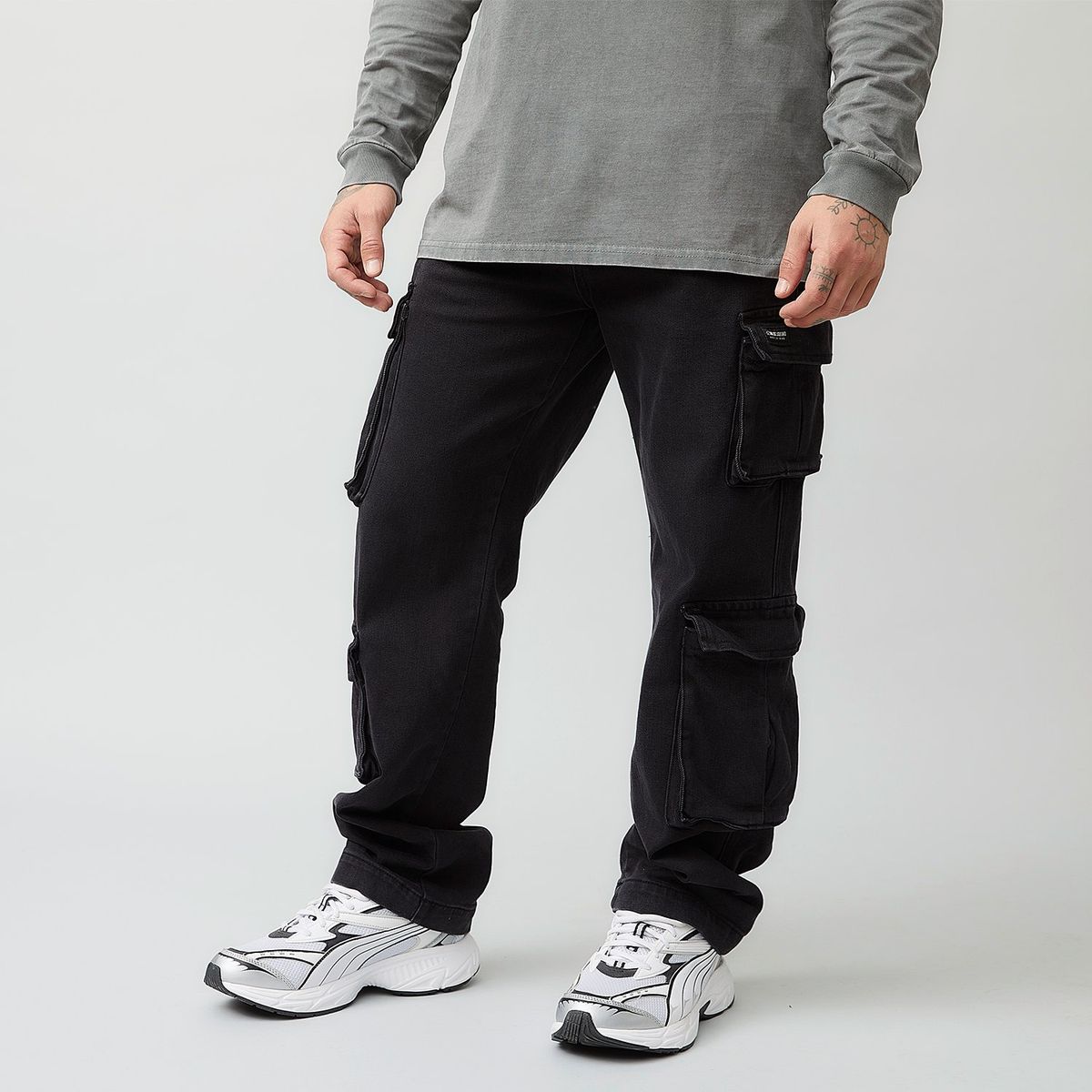 AMERICANINO - Jeans Cargo Straight Americanino Hombre Algodón Multipocket