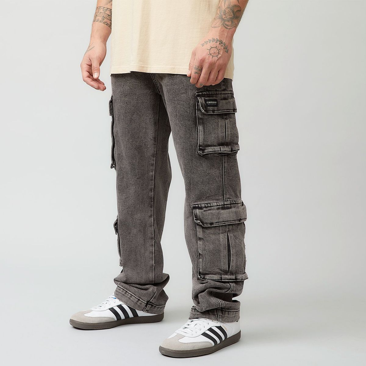 AMERICANINO - Jeans Cargo Straight Americanino Hombre Algodón Multipocket