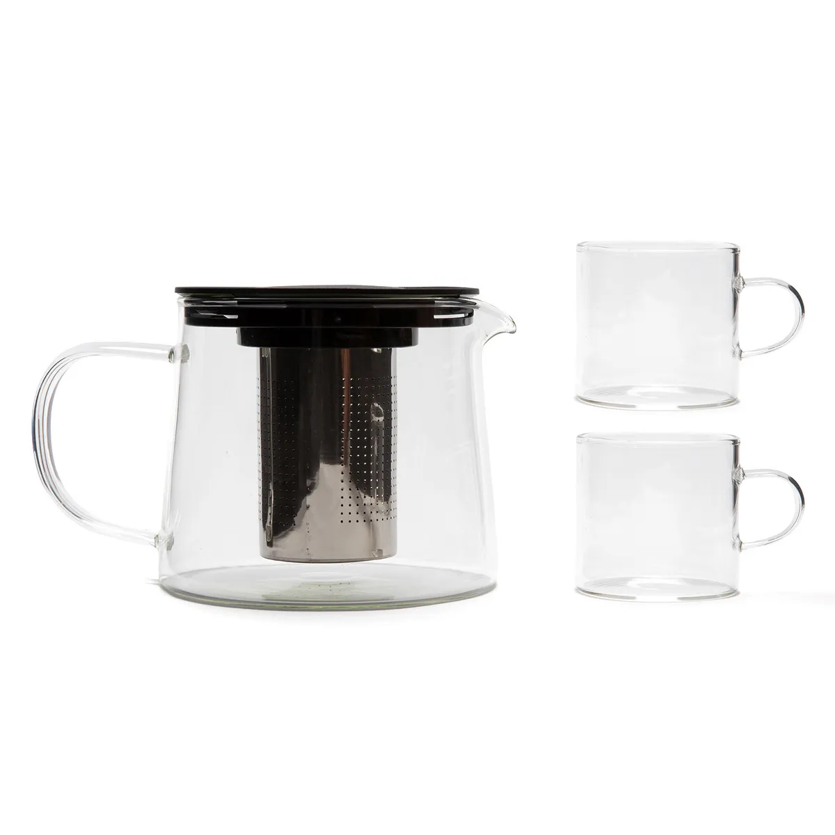 MICA - Set Tetera 450 ml + 2 Tazas Vidrio 300 ml All Day Mica