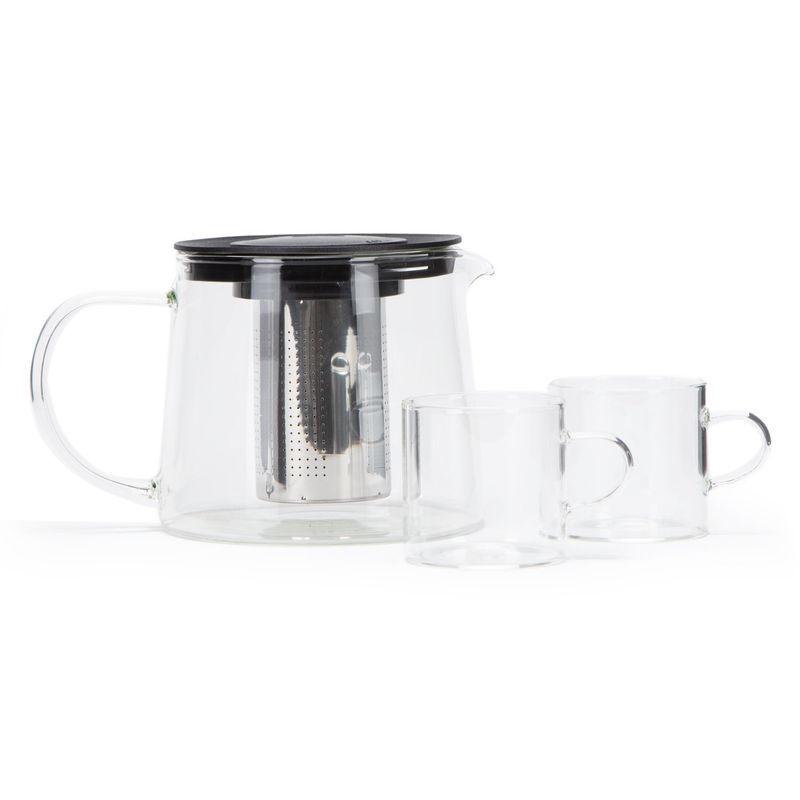 MICA - Set Tetera 450 ml + 2 Tazas Vidrio 300 ml All Day Mica