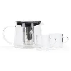 MICA - Set Tetera 450 ml + 2 Tazas Vidrio 300 ml All Day