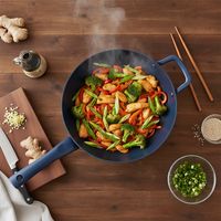 Wok 30 Cm Cerámica Azul