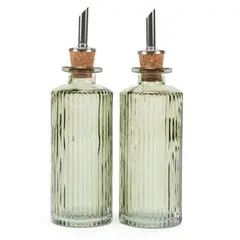 ROBERTA ALLEN - Set 2 Alcuzas Vidrio Labrado Verde 180 ml