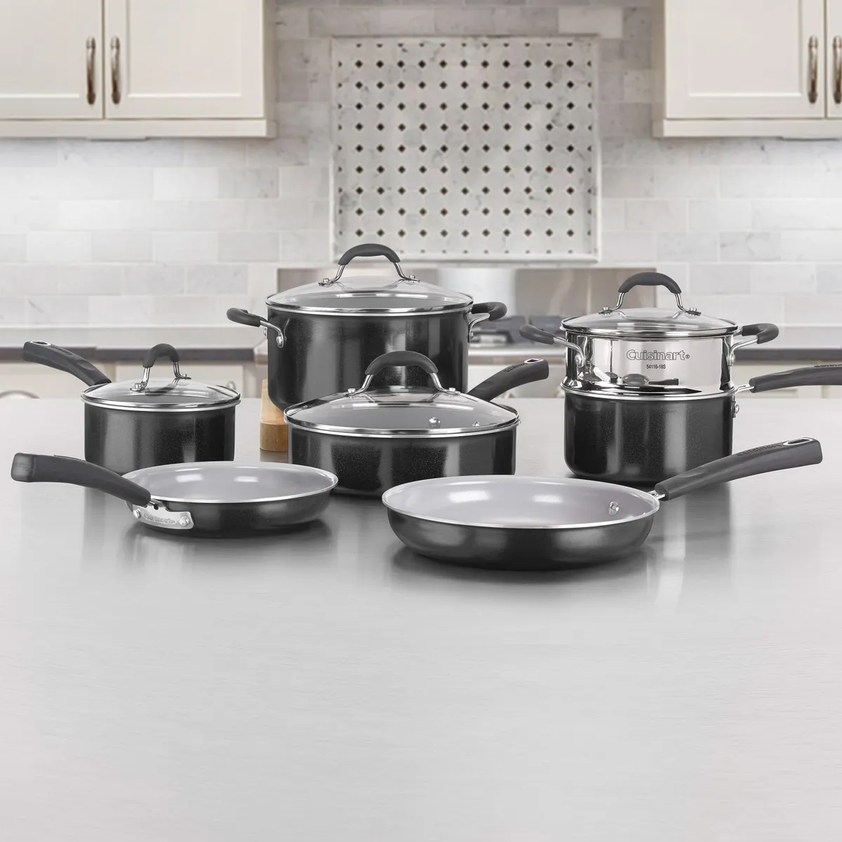 CUISINART - Batería De Cocina 11 Piezas Cerámica Cuisinart