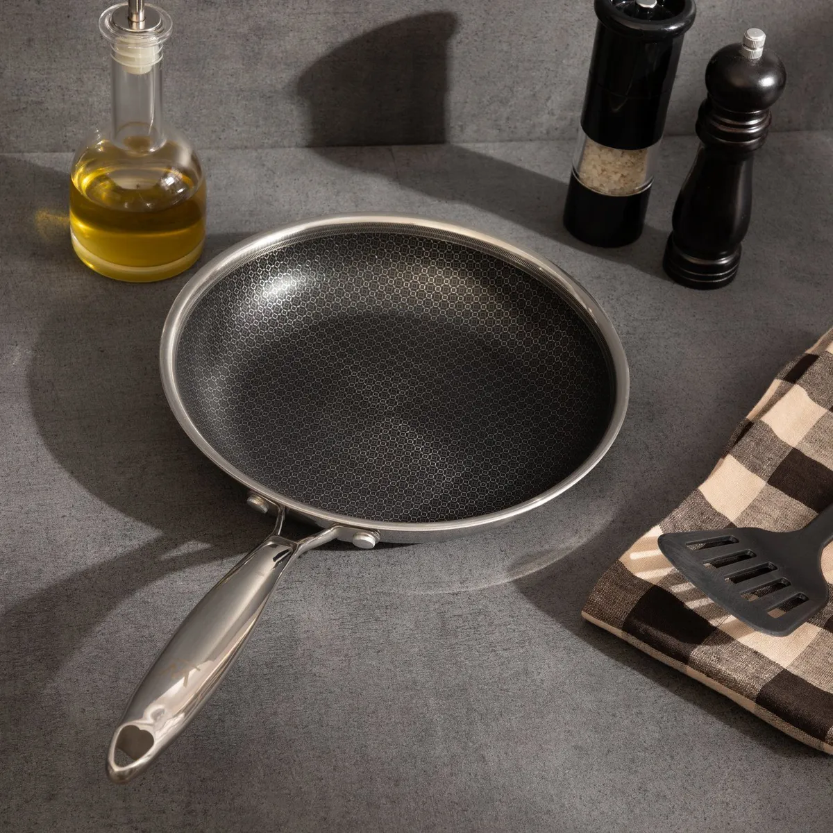 WURDEN - Sartén 24 Cm Acero Inoxidable Panal Wurden