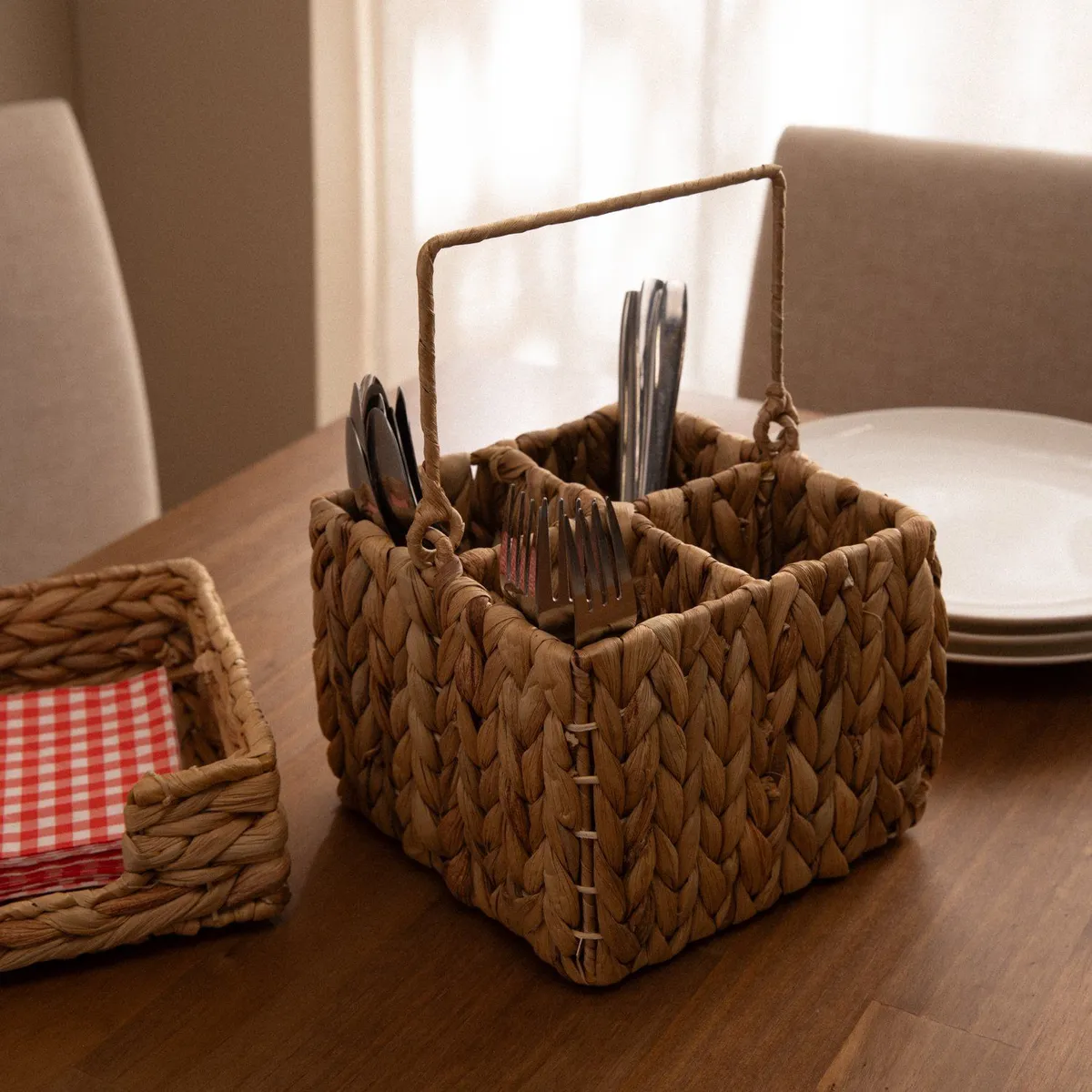 MICA - Porta Cubiertos 27x14 cm Waterhyacinth Fibra Natural Color Play Mica