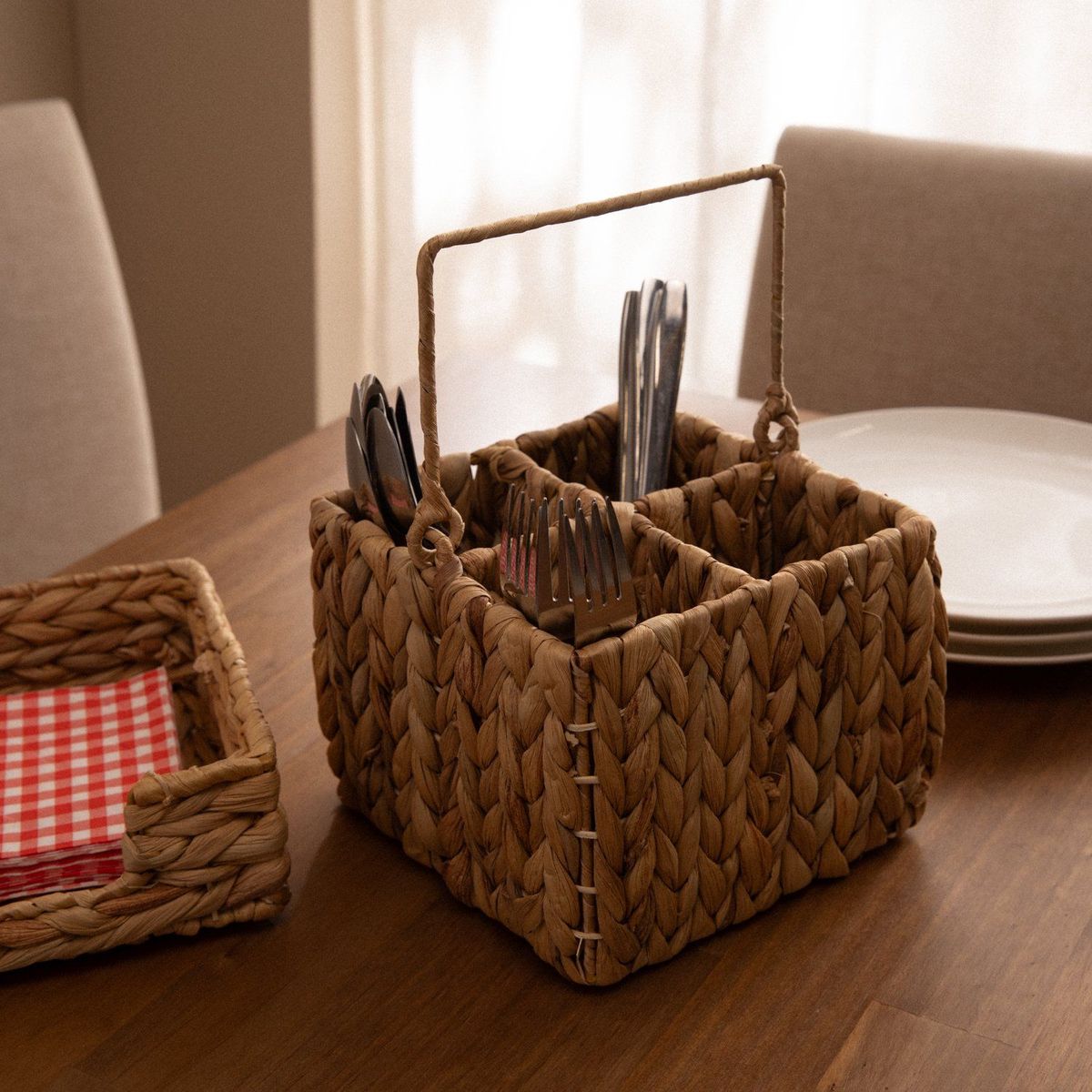 MICA - Porta Cubiertos 27x14 cm Waterhyacinth Fibra Natural Color Play Mica