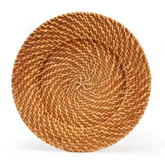 BASEMENT HOME - Plato Base Rattan Decorativo Marrón