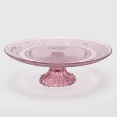 ROBERTA ALLEN - Tortero Vidrio Labrado Rosado 30 cm