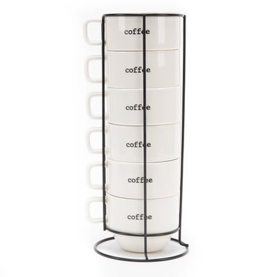 Imagen 2 del producto Set 6 Tazas 350 ml Frases + Soporte All Day