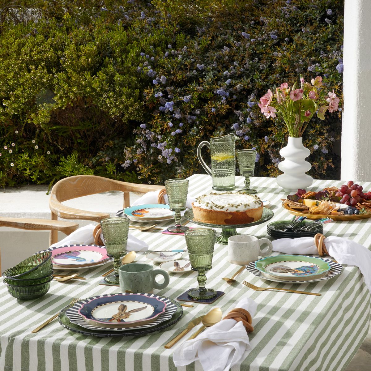 ROBERTA ALLEN - Jarra Vidrio Labrado Verde 1 Litro Roberta Allen