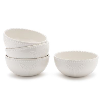 Imagen 2 del producto Set 4 Bowl 12.7 Cm Porcelana Blanco Libélula New