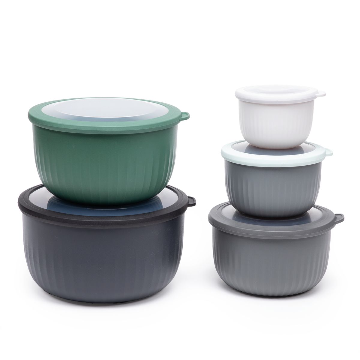 MICA - Set 10 Piezas Bowls Con Tapa Multicolor Mica