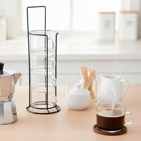 Rack 4 Tazas Vidrio 270 ml All Day