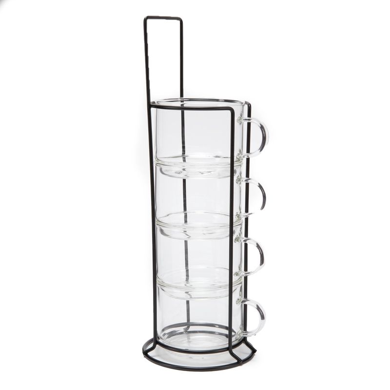 MICA - Rack 4 Tazas Vidrio 270 ml All Day Mica