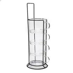 MICA - Rack 4 Tazas Vidrio 270 ml All Day