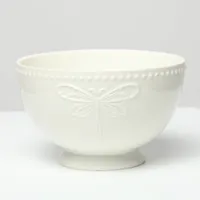 Bowl 15.8 Cm Porcelana Blanco Libélula New