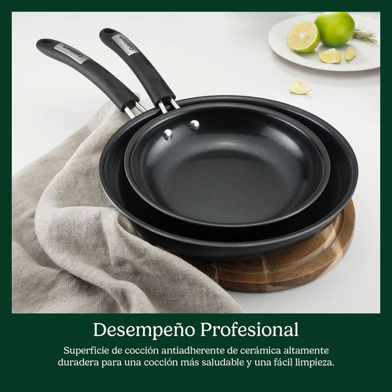 CUISINART - Set 2 Sartenes 23 y 28 cm Cerámica Cuisinart