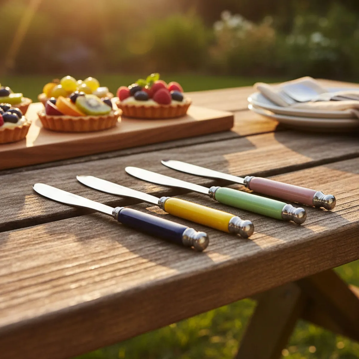 ROBERTA ALLEN - Set 4 Cuchillos Untar Aperitivo Market Bloom Roberta Allen