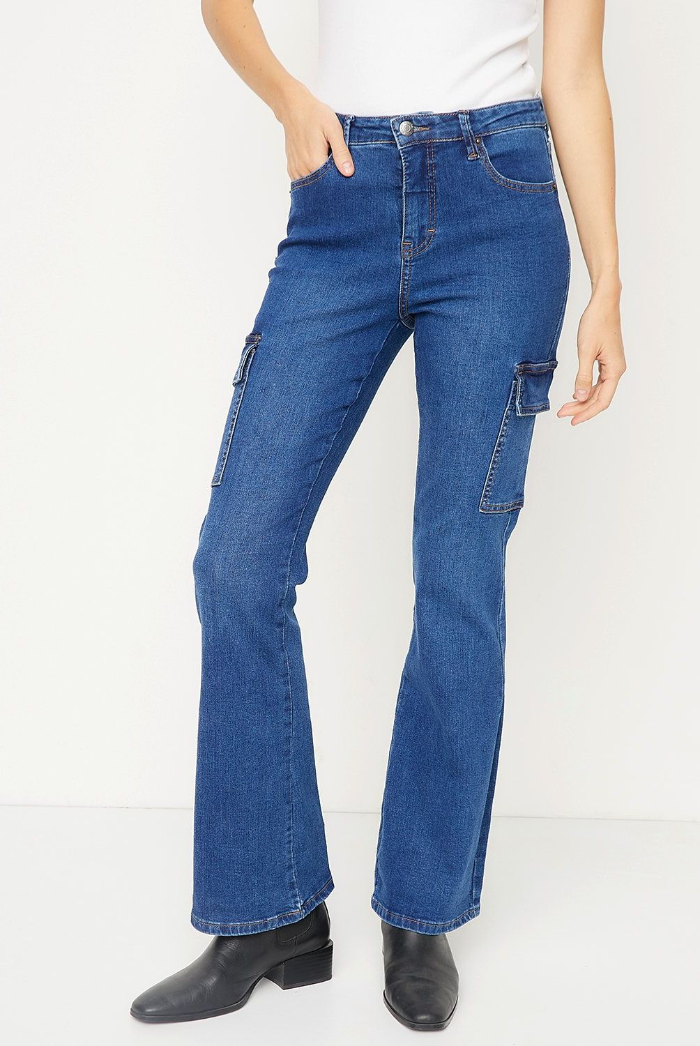 UNIVERSITY CLUB - Jeans Flare Tiro Alto Mujer University Club