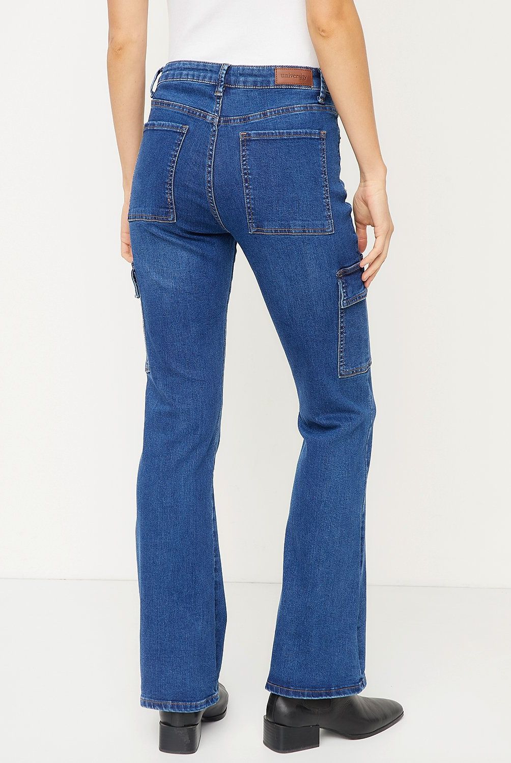 UNIVERSITY CLUB - Jeans Flare Tiro Alto Mujer University Club