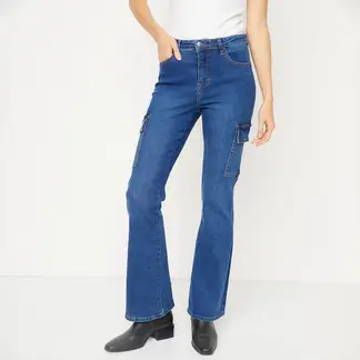 UNIVERSITY CLUB - Jeans Flare Tiro Alto Mujer