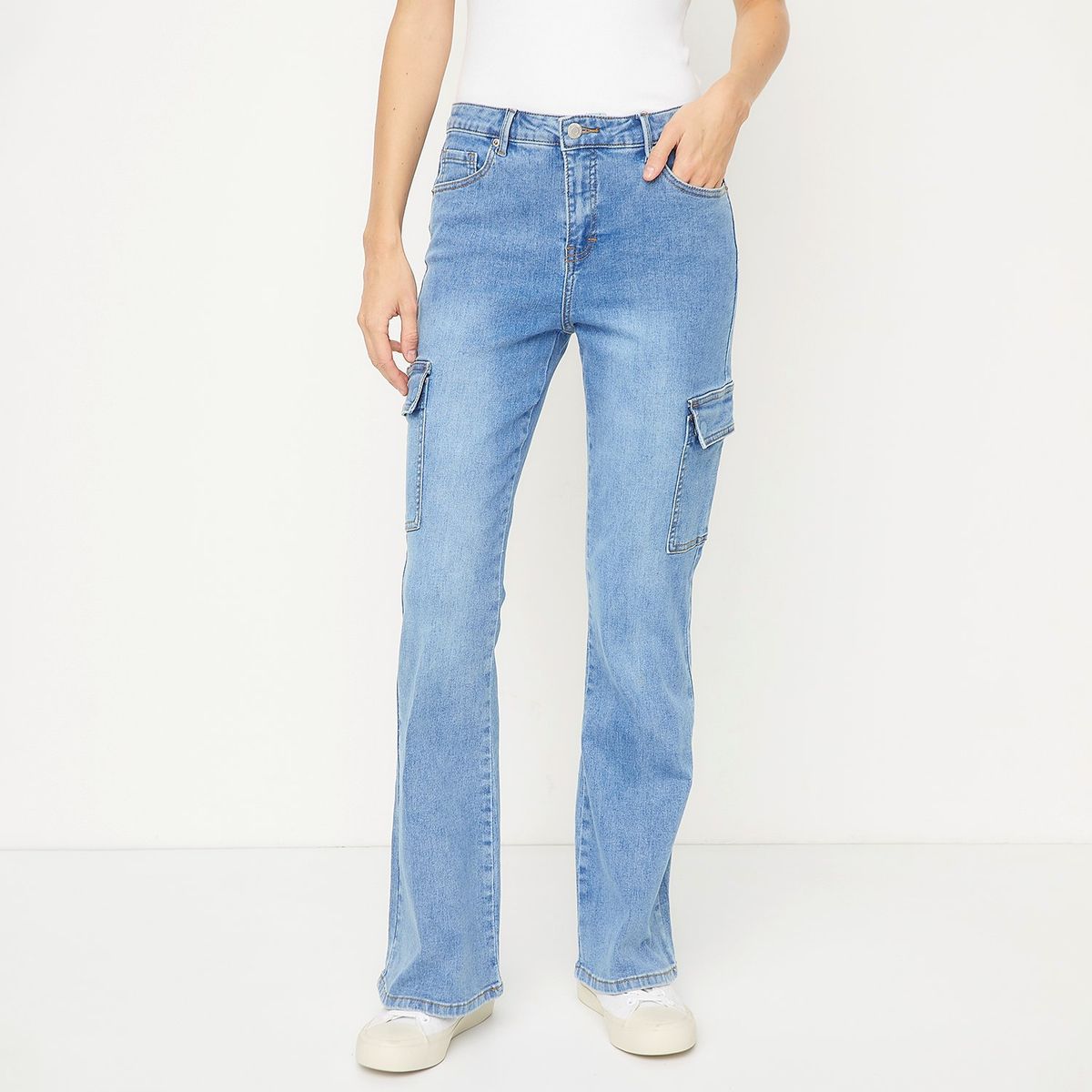 UNIVERSITY CLUB - Jeans Flare Tiro Alto Mujer University Club