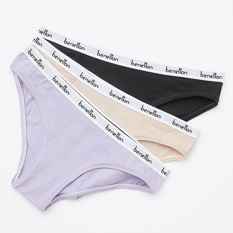 BENETTON - Pack de 3 Calzones Mujer Benetton