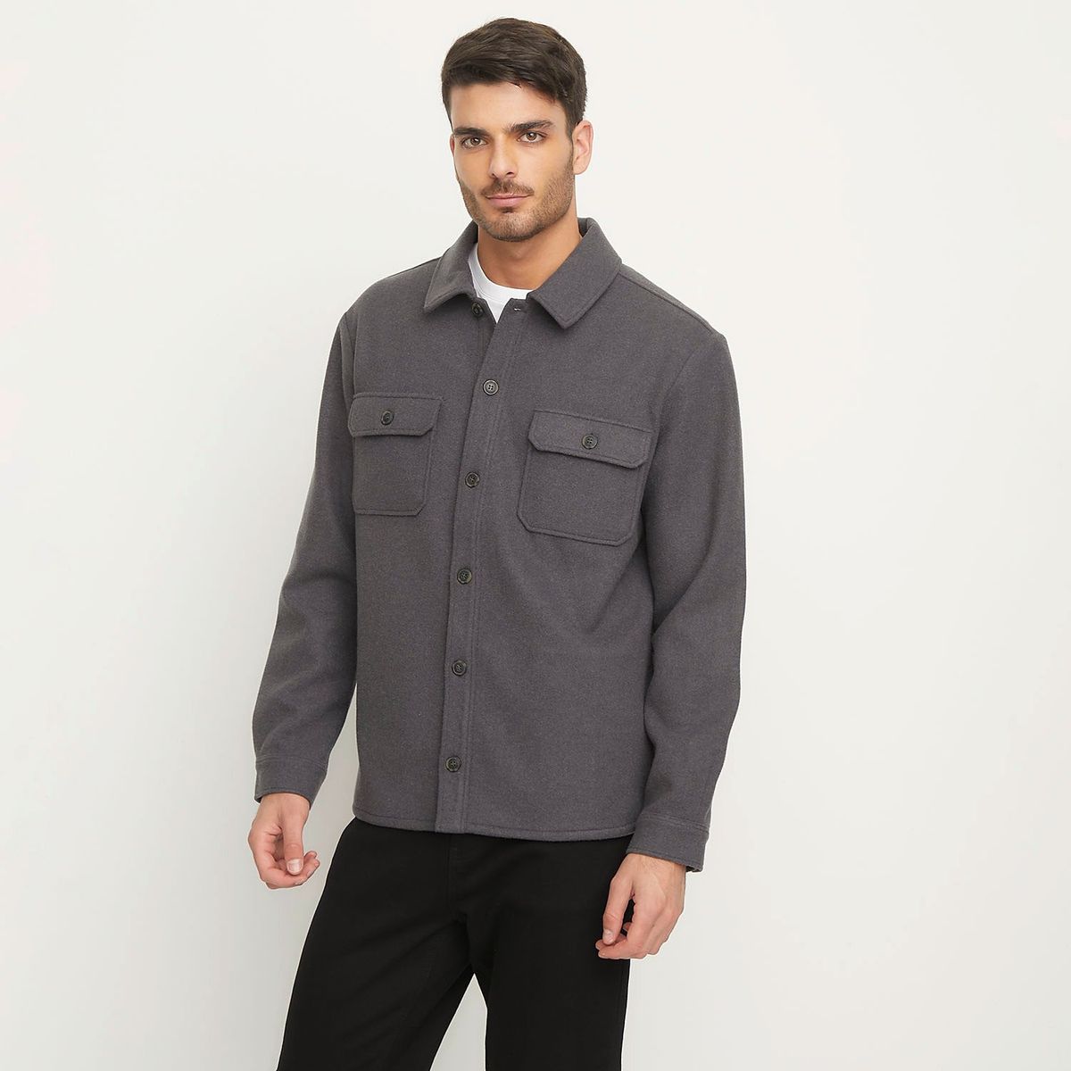 BASEMENT - Abrigo Basement Casual Hombre Manga Larga