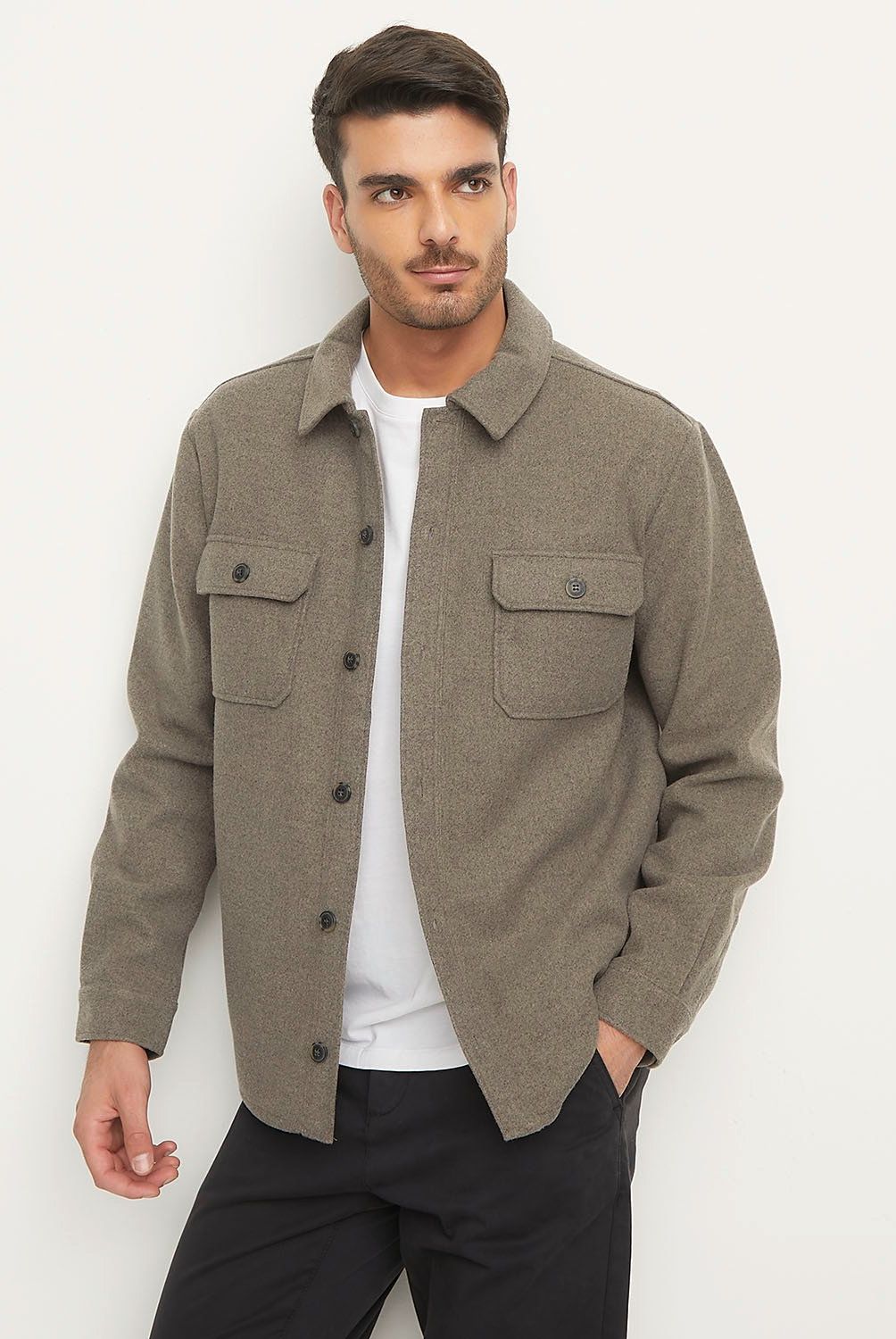 BASEMENT - Abrigo Basement Casual Hombre Manga Larga