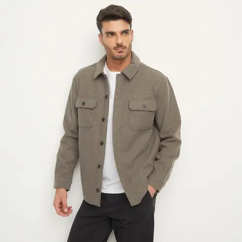 BASEMENT - Abrigo Casual Hombre Manga Larga