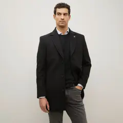WOLF&HANK - Abrigo De Lana Casual Clásico Hombre
