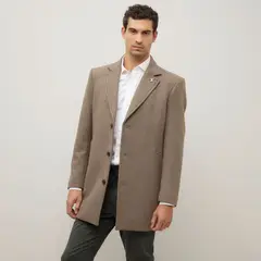 WOLF&HANK - Abrigo De Lana Casual Clásico Hombre