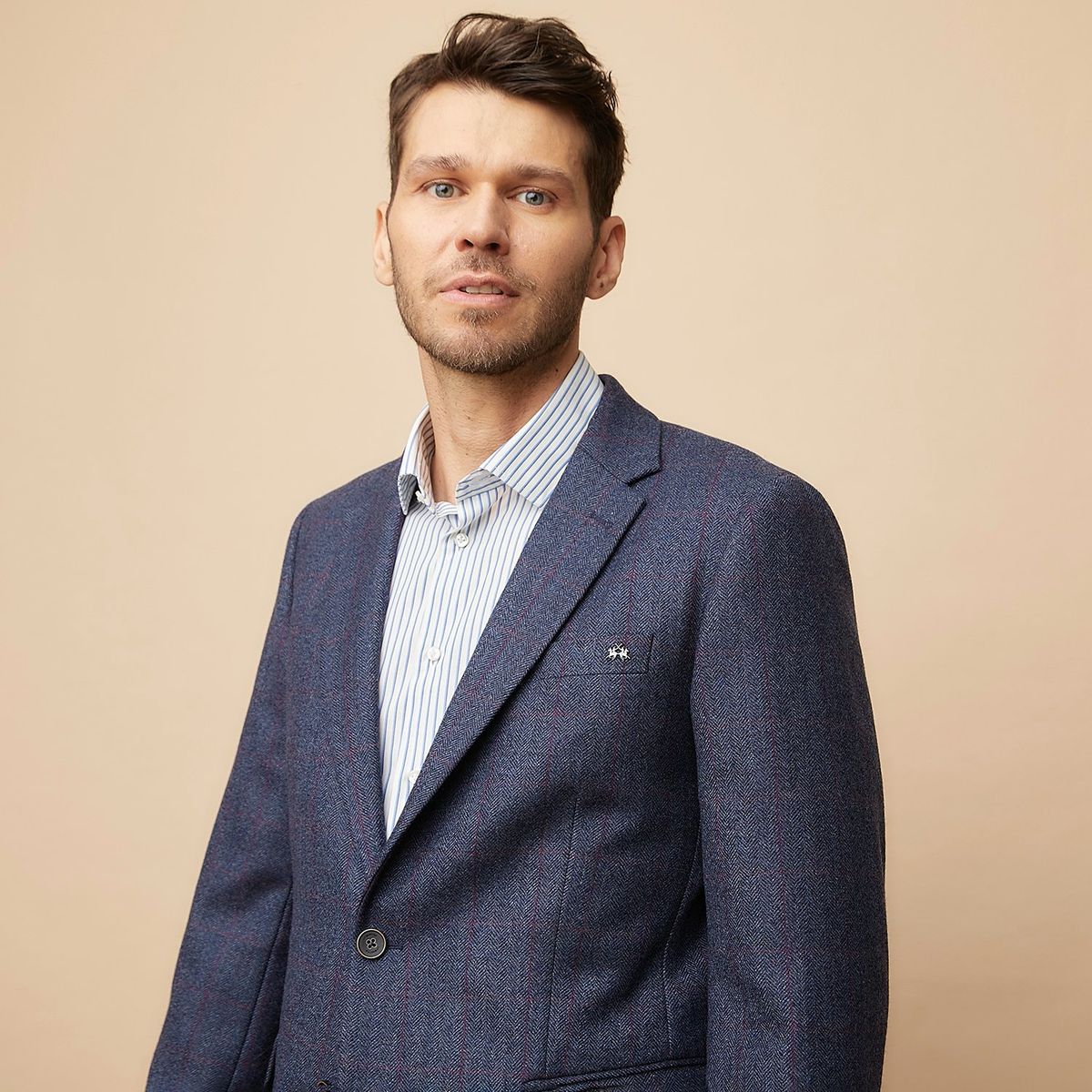 LA MARTINA - Blazer Lana Italiana Hombre Regular Fit La Martina