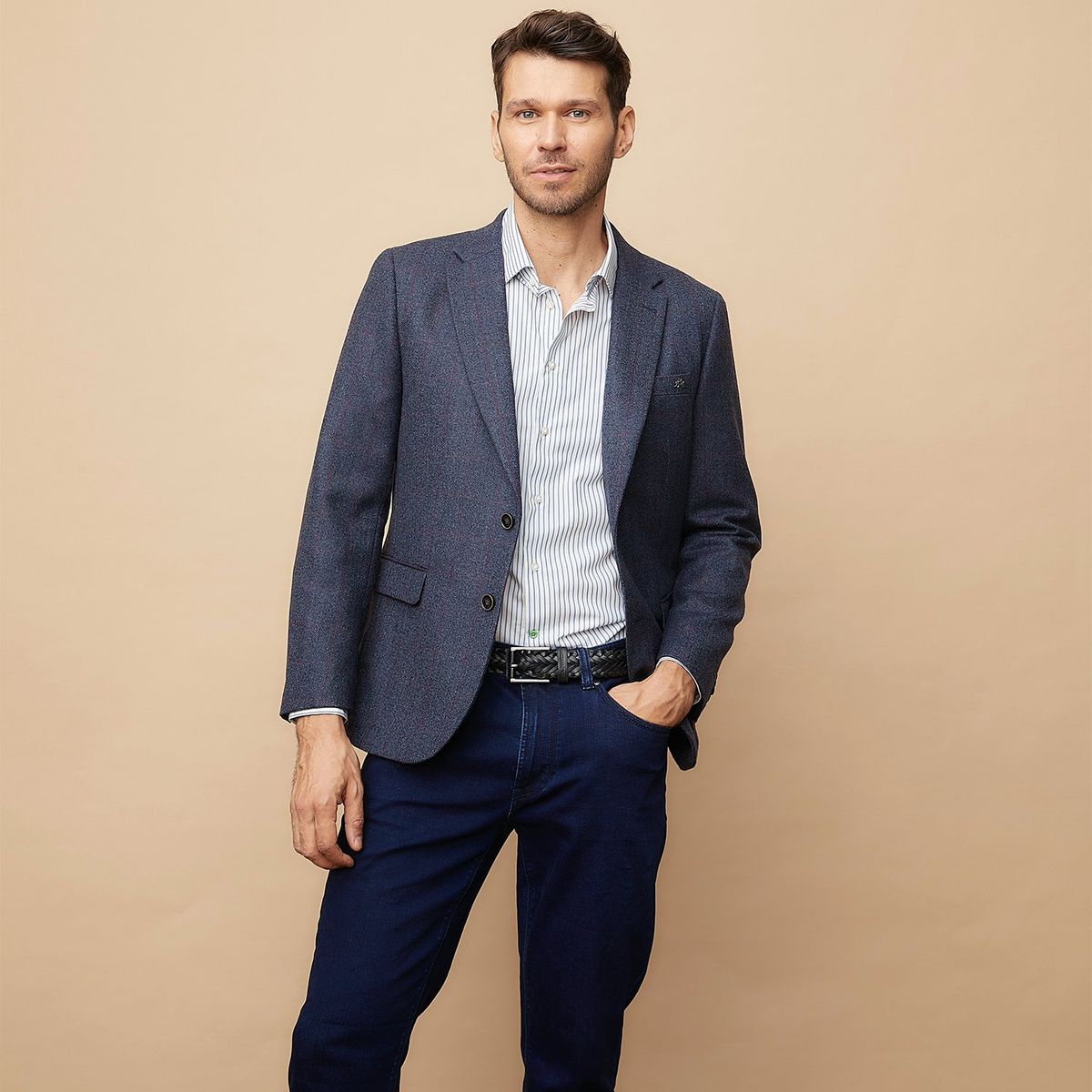 LA MARTINA - Blazer Lana Italiana Hombre Regular Fit La Martina