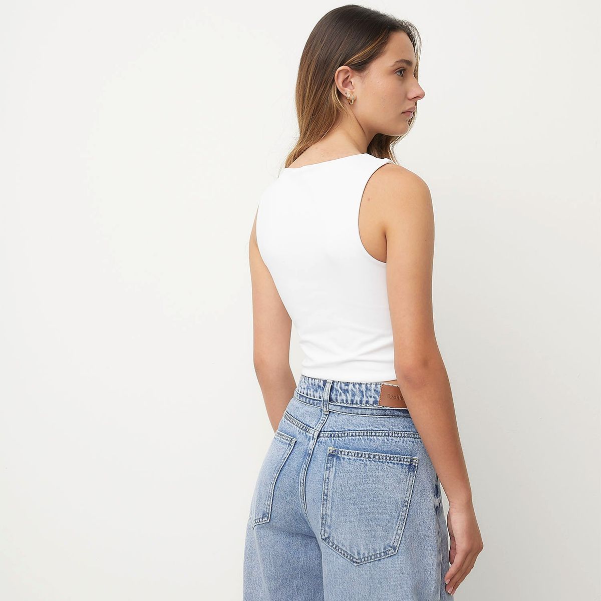 SYBILLA - Crop Top Sybilla Mujer Poliamida Sin Mangas Casual