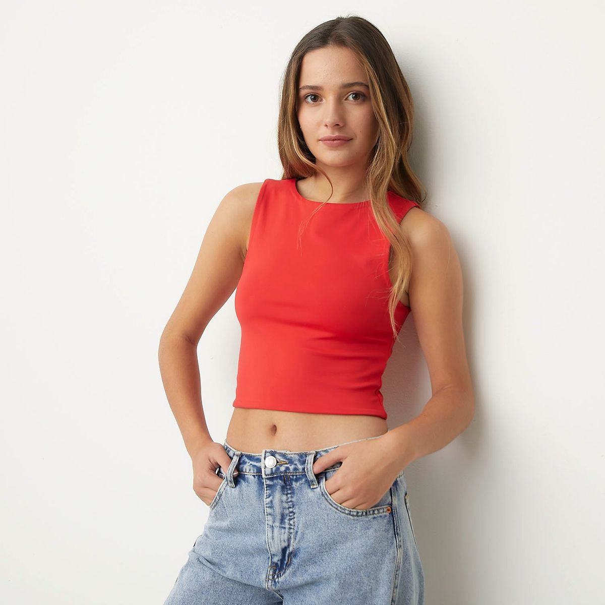 SYBILLA - Crop Top Sybilla Mujer Poliamida Sin Mangas Casual