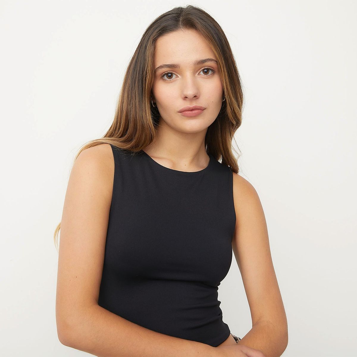 SYBILLA - Crop Top Sybilla Mujer Poliamida Sin Mangas Casual