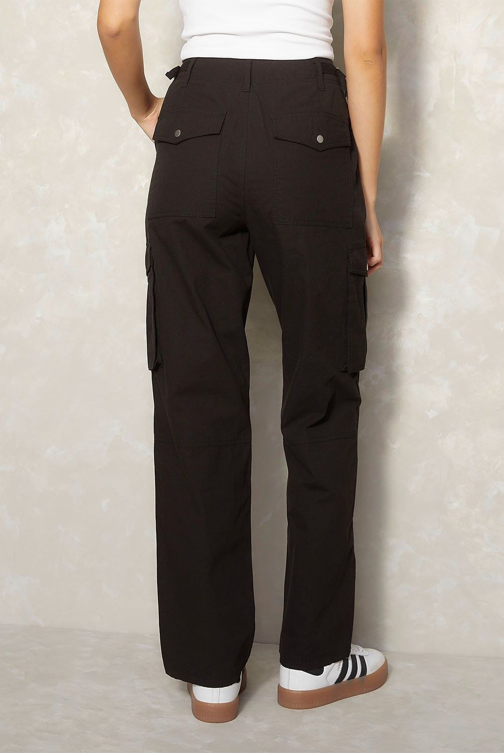 SYBILLA - Pantalón Cargo Sybilla Tiro Medio Mujer 100% Algodón