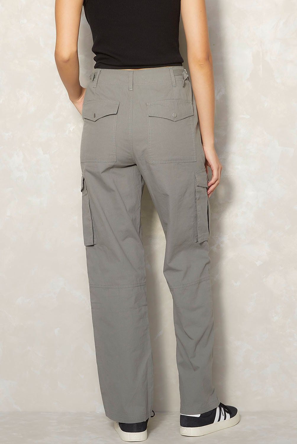 SYBILLA - Pantalón Cargo Sybilla Tiro Medio Mujer 100% Algodón