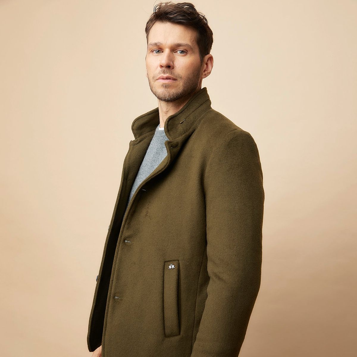 LA MARTINA - Abrigo Casual Lana Hombre La Martina