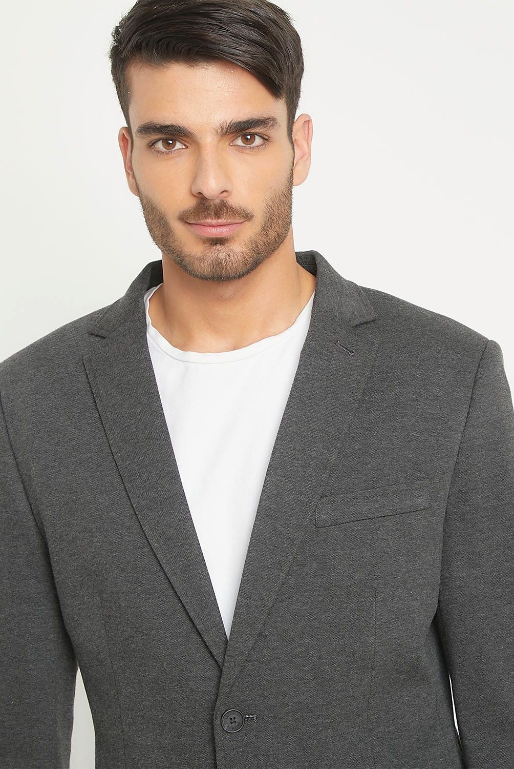 BASEMENT - Blazer Slim Fit Punto Hombre Basement