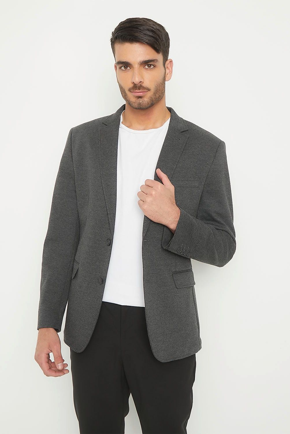 BASEMENT - Blazer Slim Fit Punto Hombre Basement