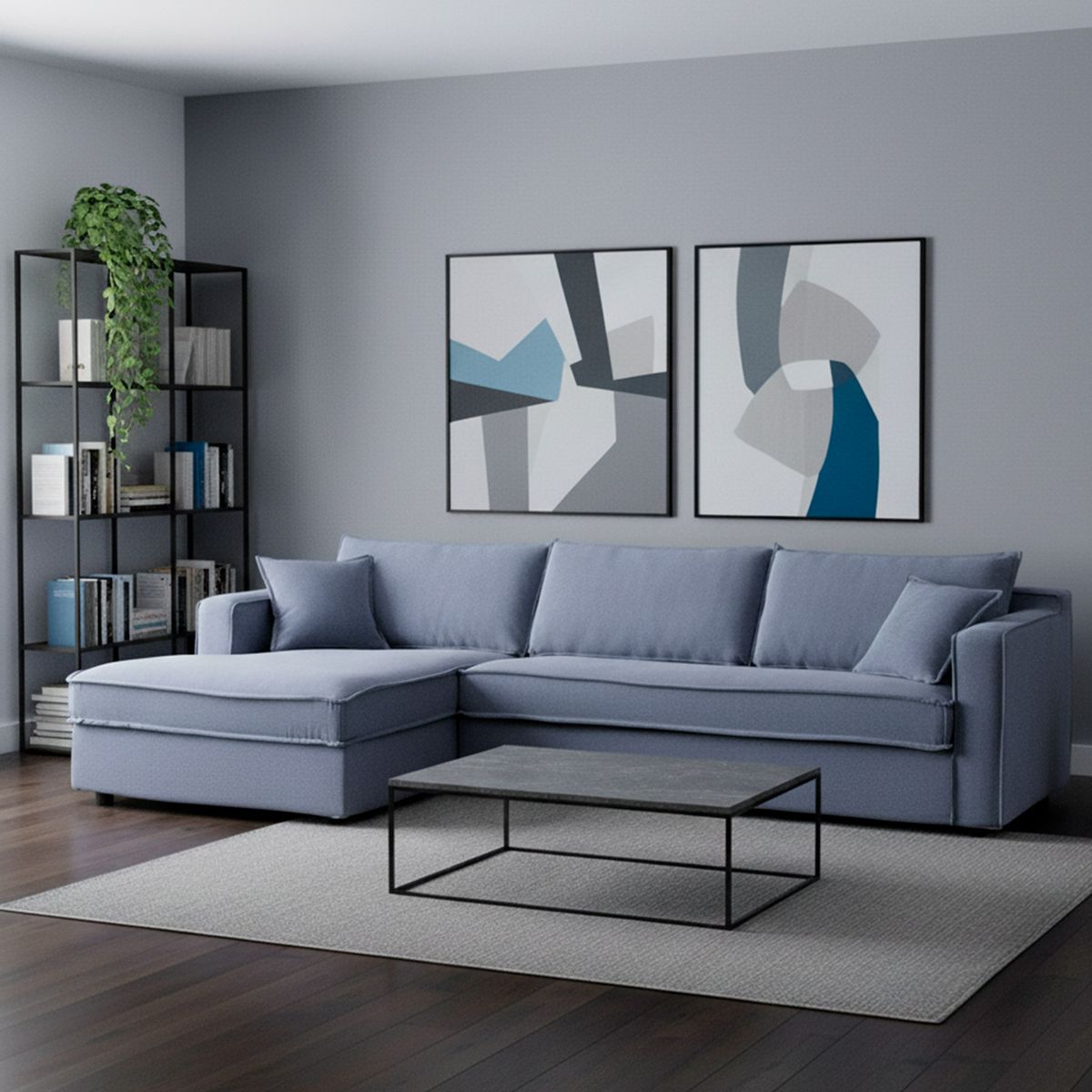 BASEMENT HOME - Sofá Seccional Izquierdo America 4 Cuerpos Basement Home