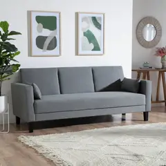 MICA - Sofá Cama Zuri 3 Cuerpos Gris