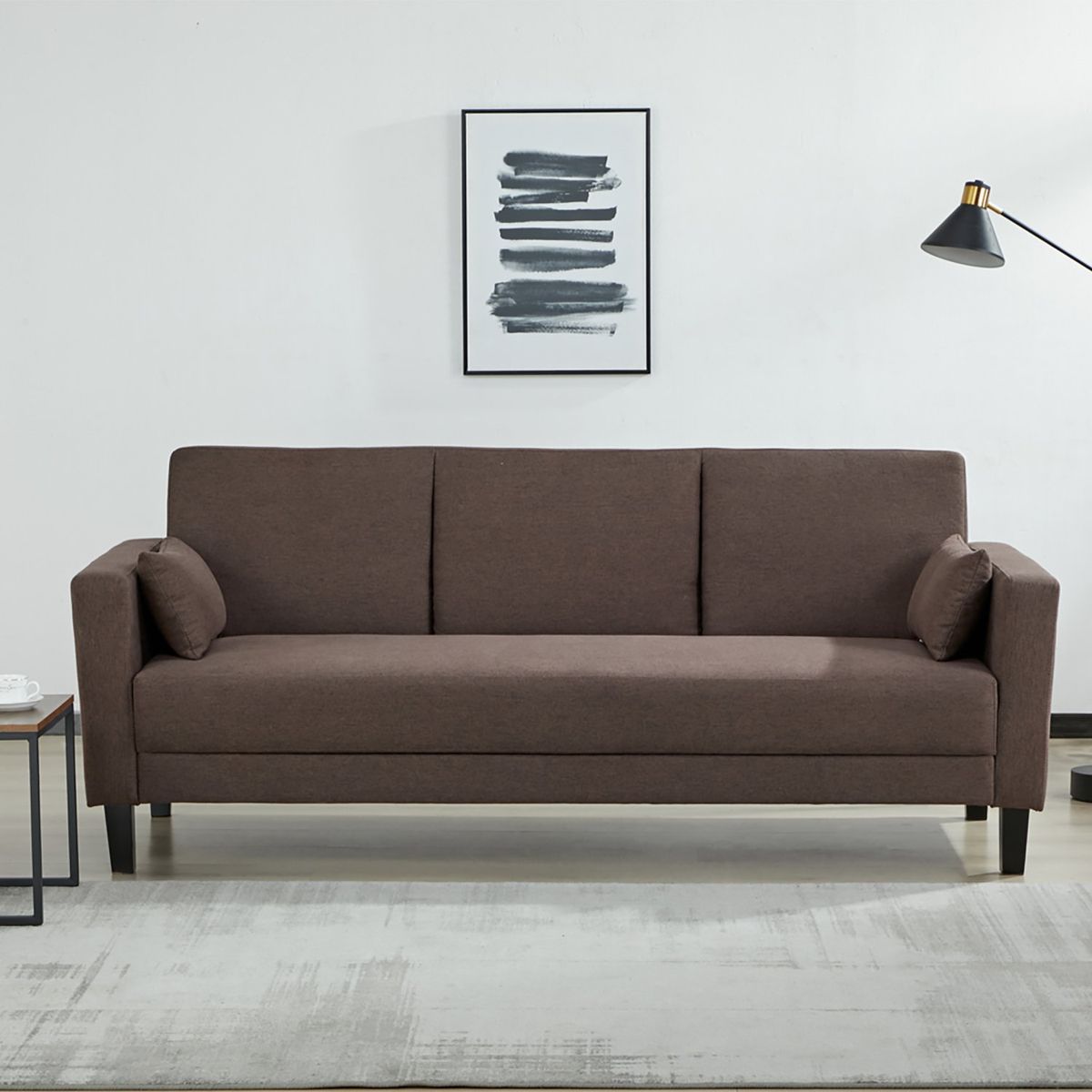 MICA - Sofá Cama Zuri 3 Cuerpos Café Mica