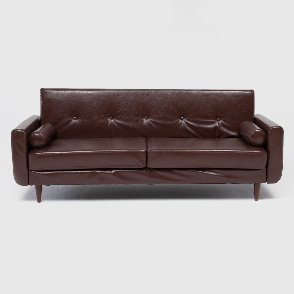 MICA - Sofá Futón Cama Eduardo 3 Cuerpos Café Mica