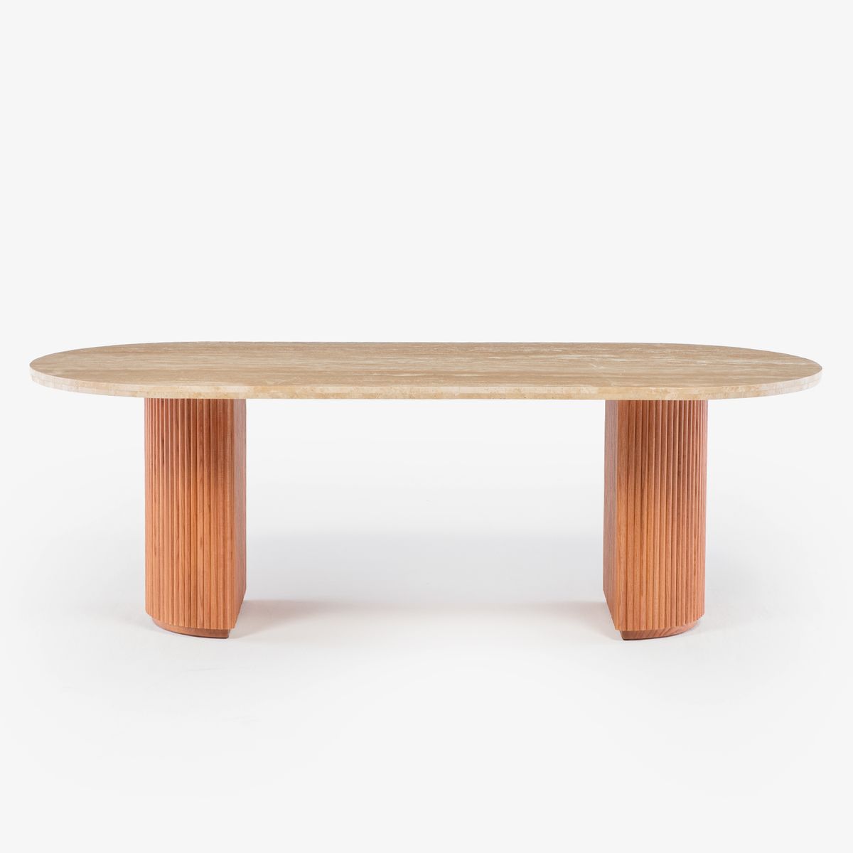 BASEMENT HOME - Mesa De Comedor Victoria Travertino Ovalada Basement Home